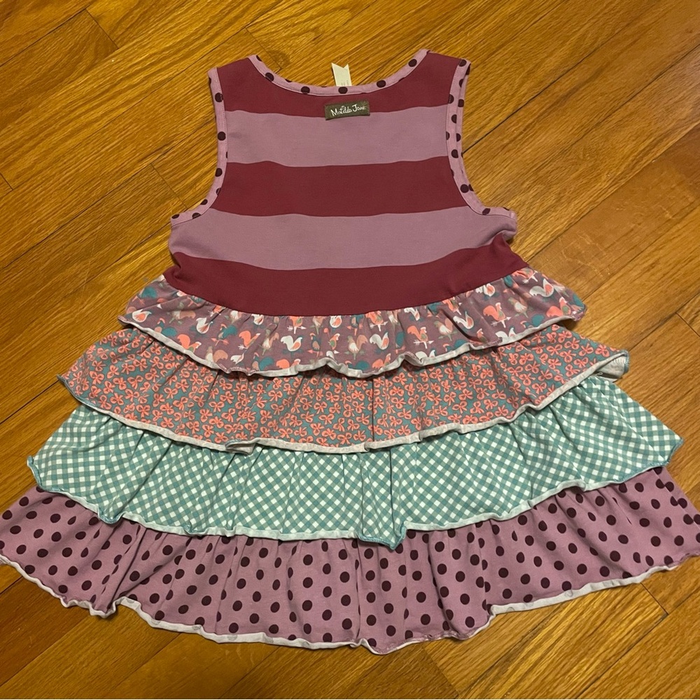 Matilda Jane Girl Size 8 Once Upon A Time Oh Dear Deer Layered Ruffle Tunic Top - Picture 6 of 7